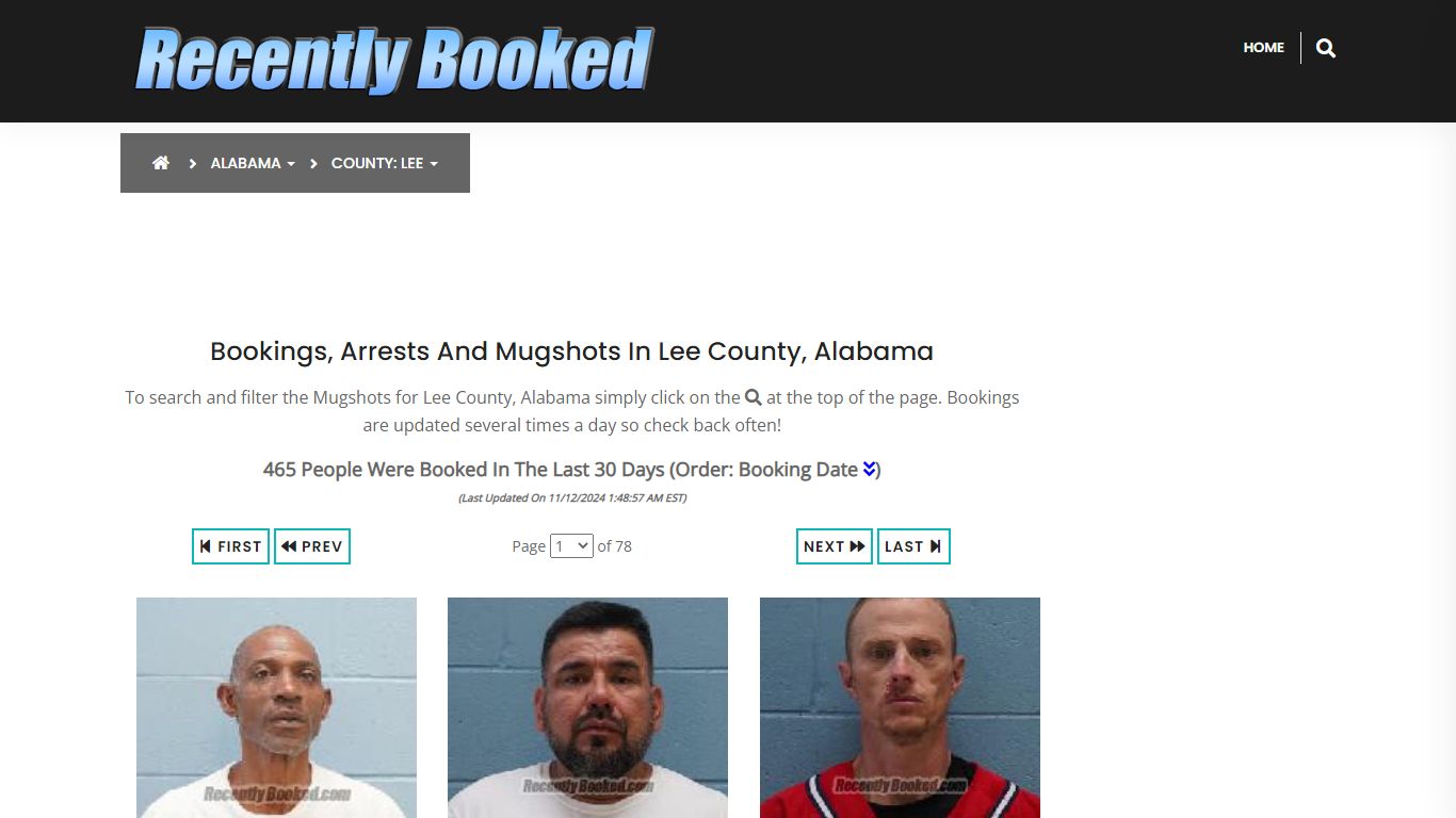 Bookings, Arrests and Mugshots in Lee County, Alabama - Recently Booked