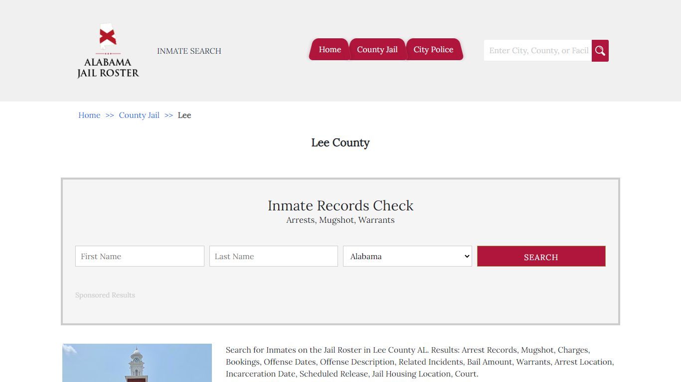 Lee County - Alabama Jail Inmate Search